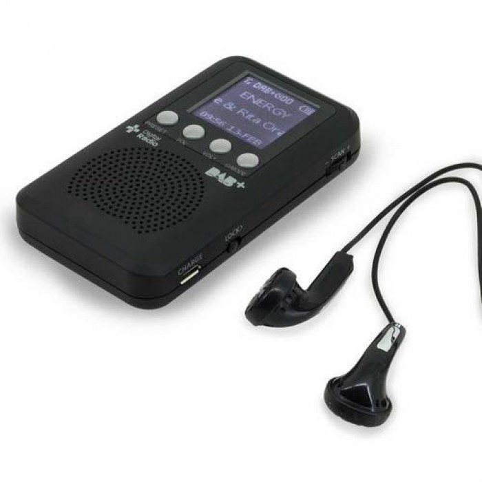 Soundmaster DAB170SW Pocket DAB+  FM radio met ingebouwde accu