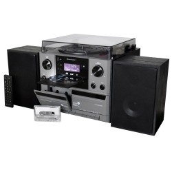 Soundmaster MCD5600SW muziekcenter met platenspeler bluetooth, CD Cassette USB en DAB+