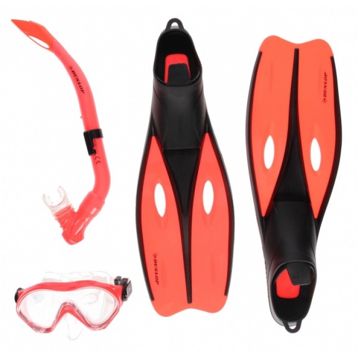 snorkelset junior rood maat 32/34 3-delig snorkelset junior rood maat 32/34 3-delig