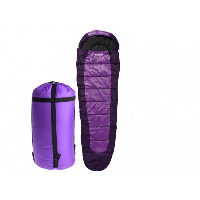 slaapzak Double-Layer Mummy 230 x 80 cm paars slaapzak Double-Layer Mummy 230 x 80 cm paars