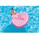 luchtbed Candy Heart Island 145 x 142 cm roze