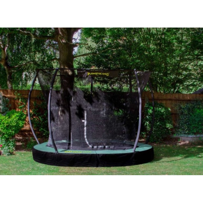 Jumpking trampoline InGround Deluxe 305 cm zwart/groen Jumpking trampoline InGround Deluxe 305 cm zwart/groen