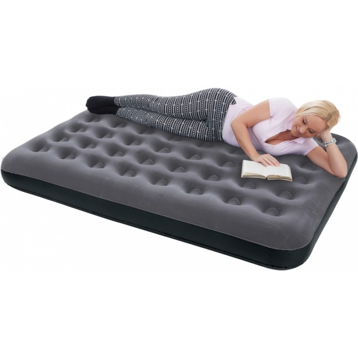 luchtbed 2-persoons 203 x 152 x 22 cm zwart/grijs luchtbed 2-persoons 203 x 152 x 22 cm zwart/grijs