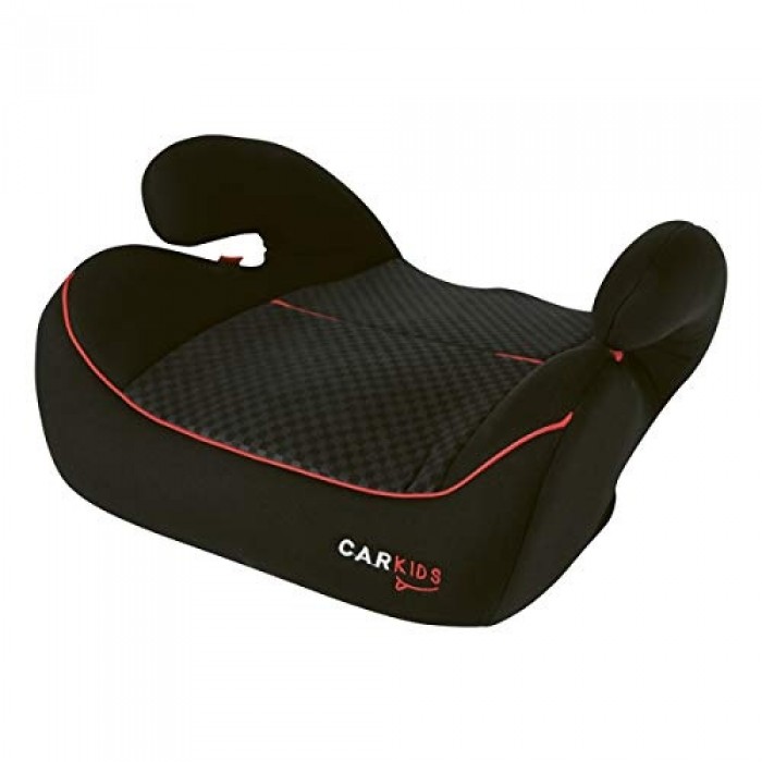 Carkids zitverhoger groep 3 Isofix zwart met rode bies Carkids zitverhoger groep 3 Isofix zwart met rode bies