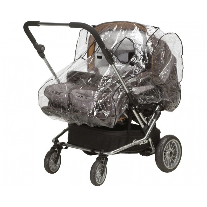 Playshoes universele regenhoes tweelingenwagen baby transparant Playshoes universele regenhoes tweelingenwagen baby transparant