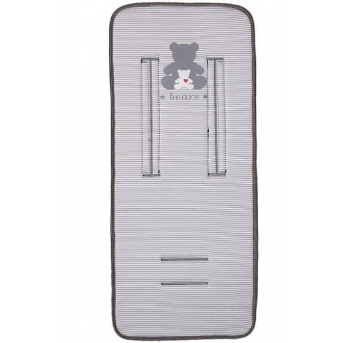 Gamberritos inlegkussen kinderwagen bears 80 x 35 cm grijs Gamberritos inlegkussen kinderwagen bears 80 x 35 cm grijs