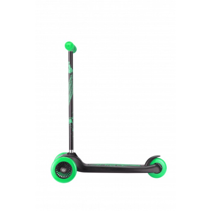 AMIGO Surfer 3-wielkinderstep Junior Voetrem Zwart/Groen AMIGO Surfer 3-wielkinderstep Junior Voetrem Zwart/Groen