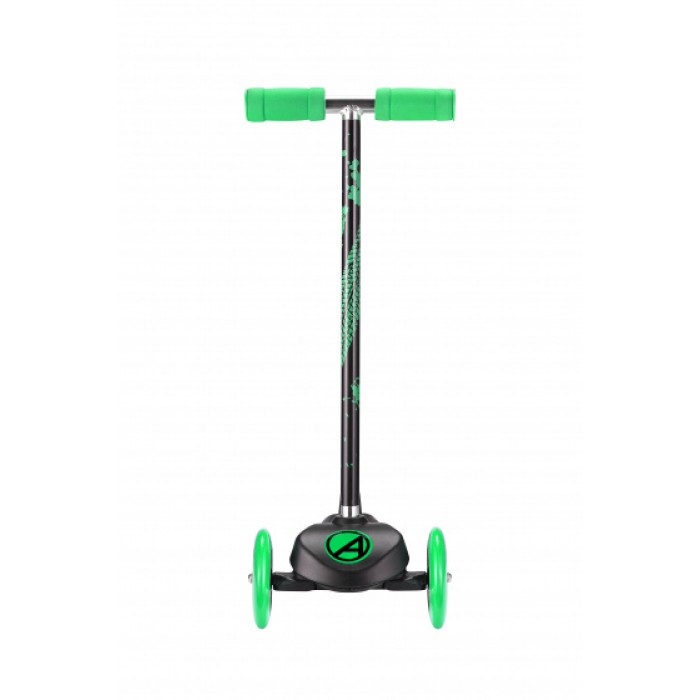 AMIGO Surfer 3-wielkinderstep Junior Voetrem Zwart/Groen AMIGO Surfer 3-wielkinderstep Junior Voetrem Zwart/Groen