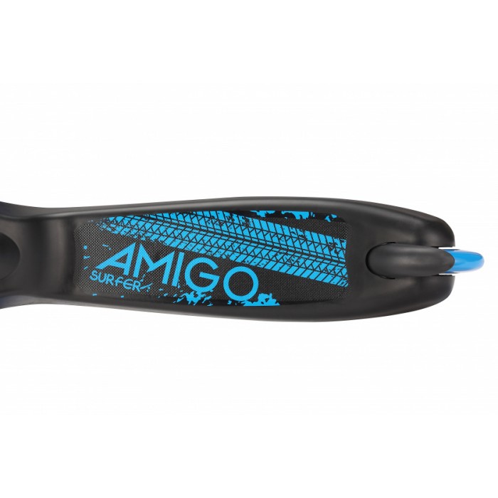 AMIGO Surfer 3-wiel kinderstep Junior Voetrem Zwart/Blauw AMIGO Surfer 3-wiel kinderstep Junior Voetrem Zwart/Blauw