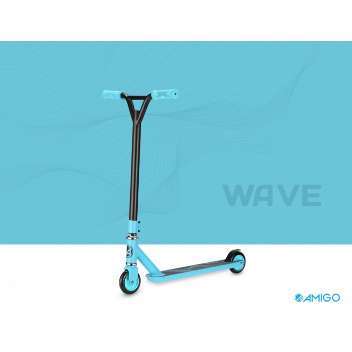 AMIGO Wave stuntstep Junior Voetrem Blauw/Zwart AMIGO Wave stuntstep Junior Voetrem Blauw/Zwart
