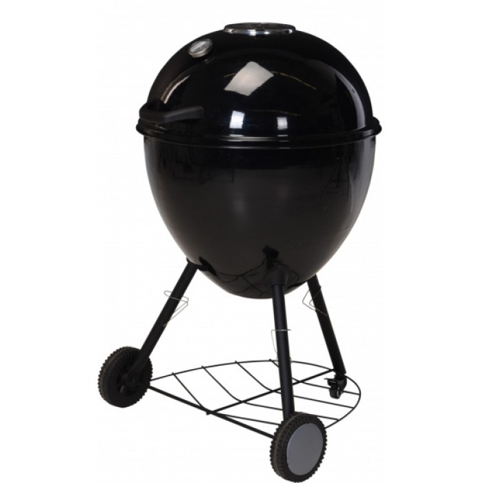 Vaggan barbecue op wielen 57 cm RVS/chroom zwart Vaggan barbecue op wielen 57 cm RVS/chroom zwart