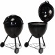 Vaggan barbecue op wielen 57 cm RVS/chroom zwart Vaggan barbecue op wielen 57 cm RVS/chroom zwart