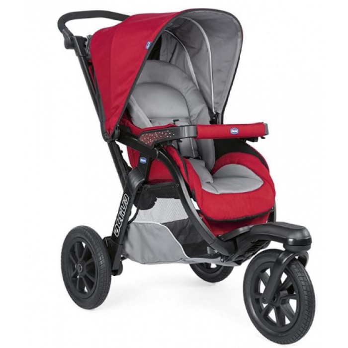 Chicco kinderwagen 3-in-1 Activ3 Top polyester rood/grijs Chicco kinderwagen 3-in-1 Activ3 Top polyester rood/grijs