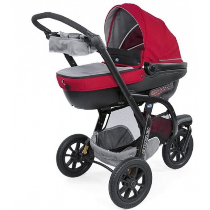 Chicco kinderwagen 3-in-1 Activ3 Top polyester rood/grijs Chicco kinderwagen 3-in-1 Activ3 Top polyester rood/grijs