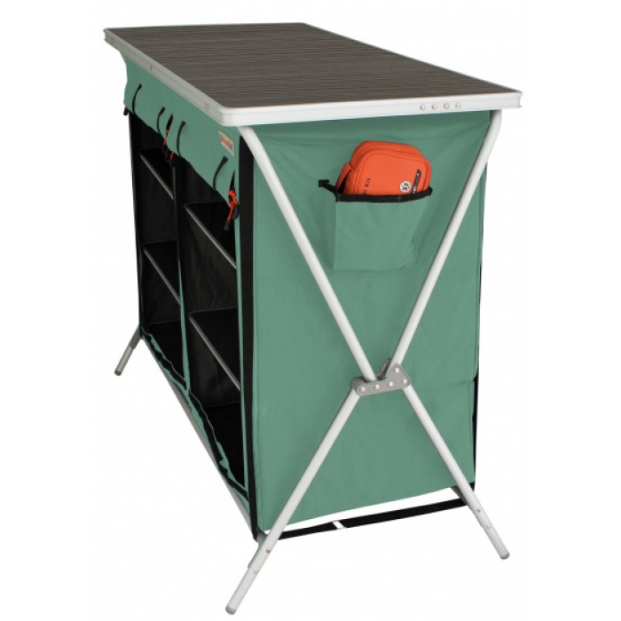 Eurotrail campingkast Brocas 110 x 52 x 90 cm aluminium groen/zwart Eurotrail campingkast Brocas 110 x 52 x 90 cm aluminium groen/zwart