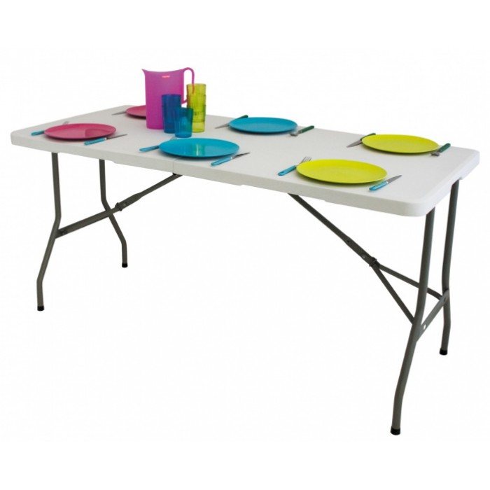 Eurotrail campingtafel Pavillon M 180 x 75 cm staal wit Eurotrail campingtafel Pavillon M 180 x 75 cm staal wit