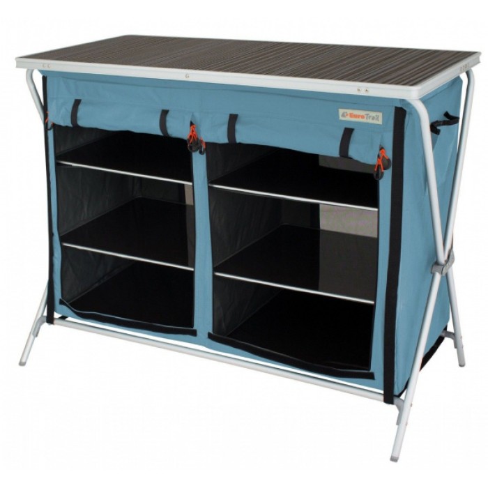 Eurotrail campingkast Brocas 110 x 90 cm aluminium lichtblauw Eurotrail campingkast Brocas 110 x 90 cm aluminium lichtblauw