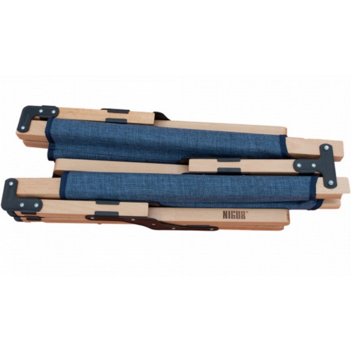 Nigor veldbank Buzzard 120 cm hout/polyester blauw 2-delig Nigor veldbank Buzzard 120 cm hout/polyester blauw 2-delig