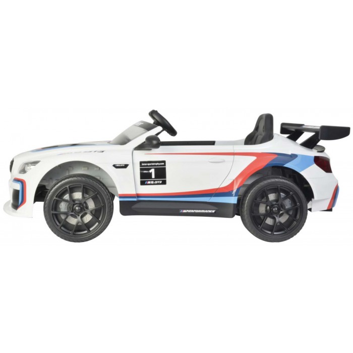 BMW M6 GT3 accuvoertuig met afstandsbediening 12V wit BMW M6 GT3 accuvoertuig met afstandsbediening 12V wit