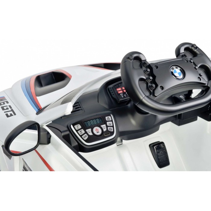 BMW M6 GT3 accuvoertuig met afstandsbediening 12V wit BMW M6 GT3 accuvoertuig met afstandsbediening 12V wit