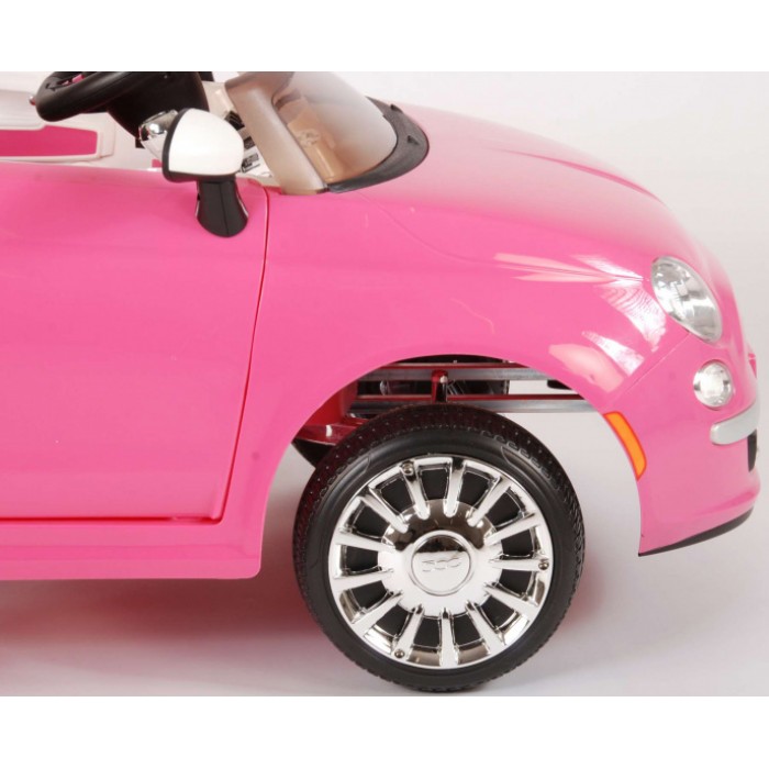 Fiat 500CC accuvoertuig met afstandsbediening 12V roze Fiat 500CC accuvoertuig met afstandsbediening 12V roze