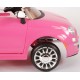 Fiat 500CC accuvoertuig met afstandsbediening 12V roze Fiat 500CC accuvoertuig met afstandsbediening 12V roze