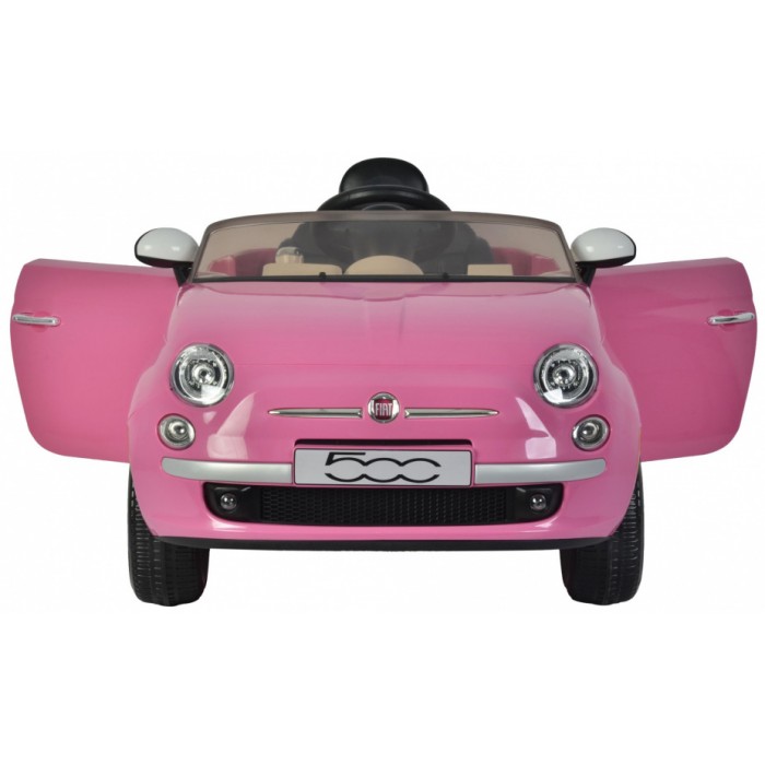 Fiat 500CC accuvoertuig met afstandsbediening 12V roze Fiat 500CC accuvoertuig met afstandsbediening 12V roze
