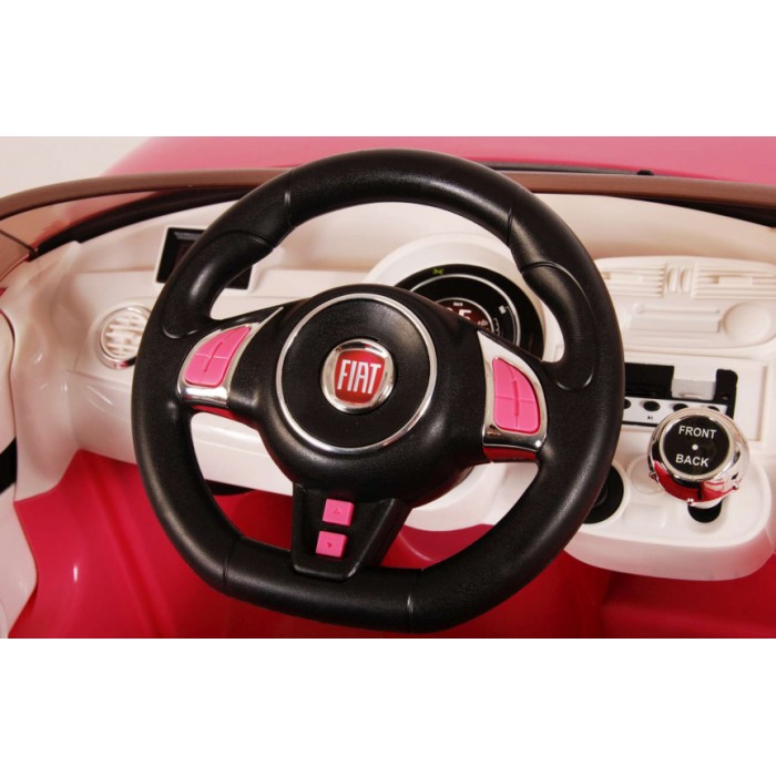 Fiat 500CC accuvoertuig met afstandsbediening 12V roze Fiat 500CC accuvoertuig met afstandsbediening 12V roze