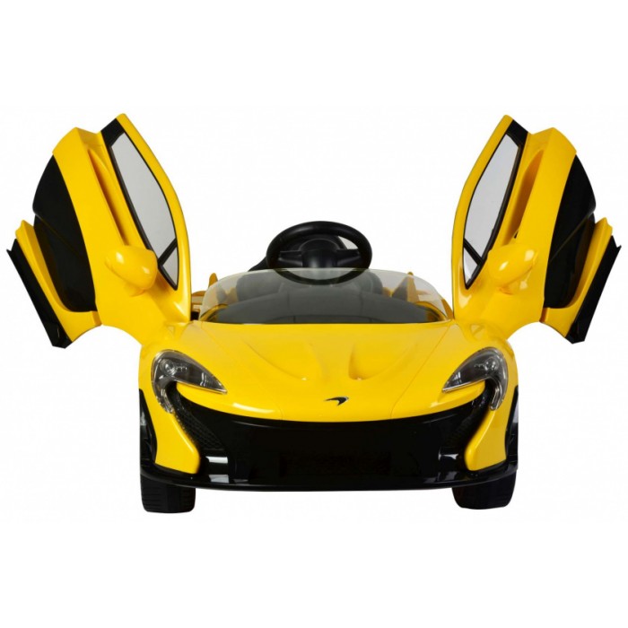 McLaren P1 accuvoertuig met afstandsbediening 12V geel McLaren P1 accuvoertuig met afstandsbediening 12V geel