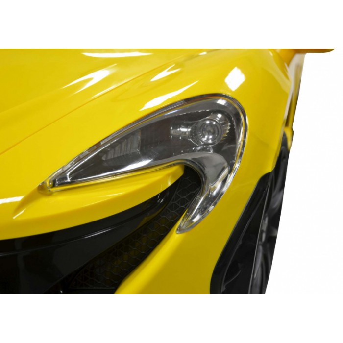 McLaren P1 accuvoertuig met afstandsbediening 12V geel McLaren P1 accuvoertuig met afstandsbediening 12V geel