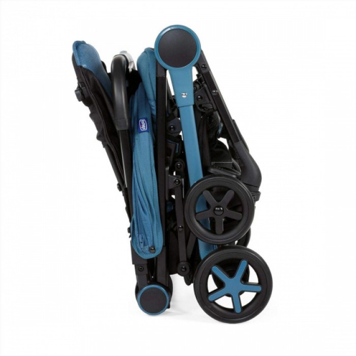 Chicco buggy Miinimo-3 104 cm polyester/aluminium blauw/zwart Chicco buggy Miinimo-3 104 cm polyester/aluminium blauw/zwart