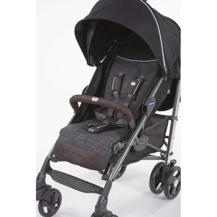 buggy Lite Way 3 aluminium 105 cm grijs/bruin/zwart buggy Lite Way 3 aluminium 105 cm grijs/bruin/zwart