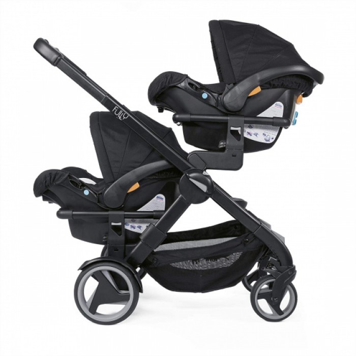 Chicco buggy Double Stroller 108 cm aluminium zwart 5-delig Chicco buggy Double Stroller 108 cm aluminium zwart 5-delig