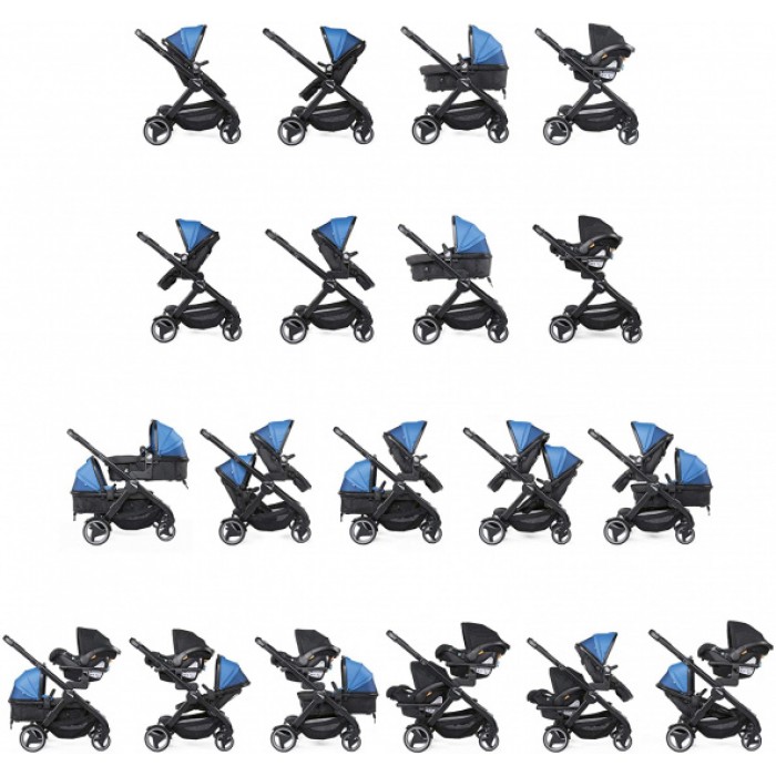 Chicco buggy Double Stroller 108 cm aluminium zwart 5-delig Chicco buggy Double Stroller 108 cm aluminium zwart 5-delig