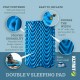 slaapmat Double V tweepersoons 188 cm blauw slaapmat Double V tweepersoons 188 cm blauw