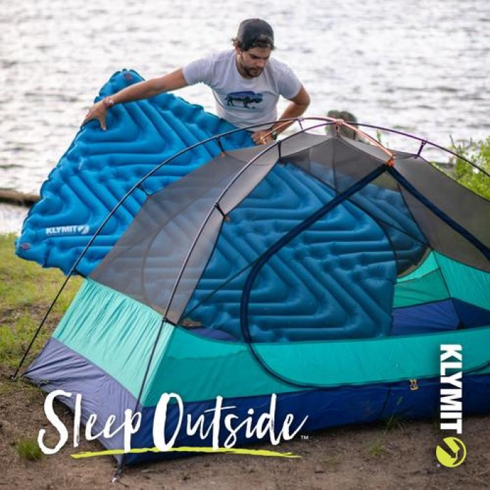 slaapmat Double V tweepersoons 188 cm blauw slaapmat Double V tweepersoons 188 cm blauw