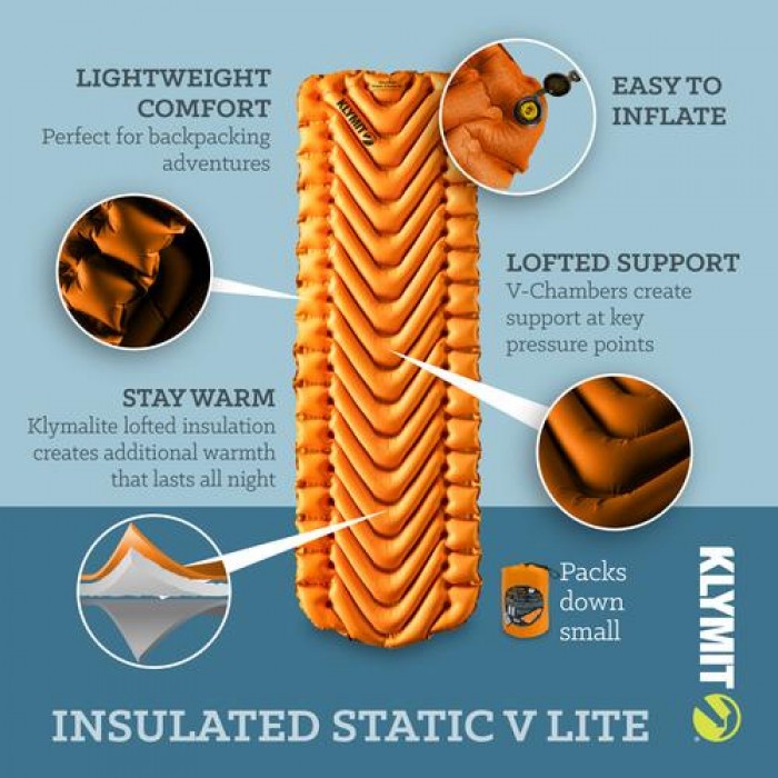 slaapmat Insulated Static V Lite eenpersoons 183 cm oranje slaapmat Insulated Static V Lite eenpersoons 183 cm oranje
