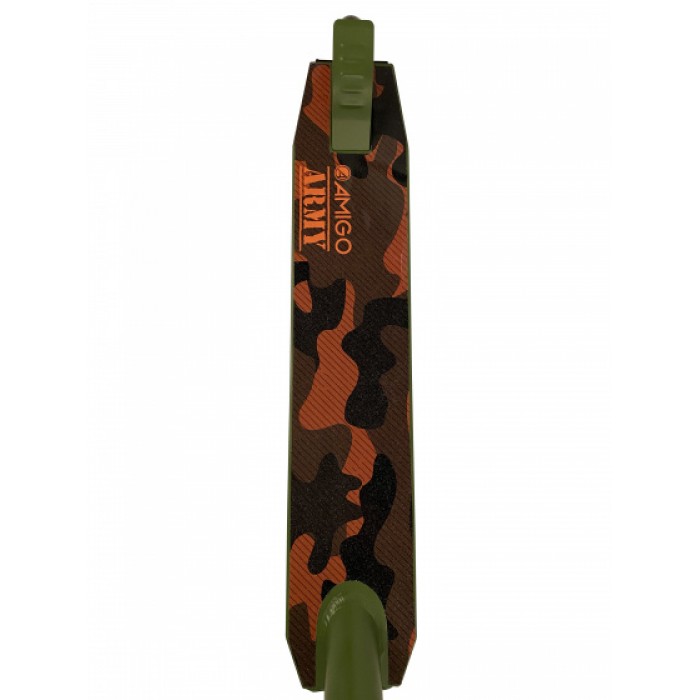 AMIGO stuntstep Army Junior Voetrem Groen/Oranje AMIGO stuntstep Army Junior Voetrem Groen/Oranje