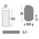 luchtbed Texas 1-persoons 183 x 47 cm PVC antraciet luchtbed Texas 1-persoons 183 x 47 cm PVC antraciet