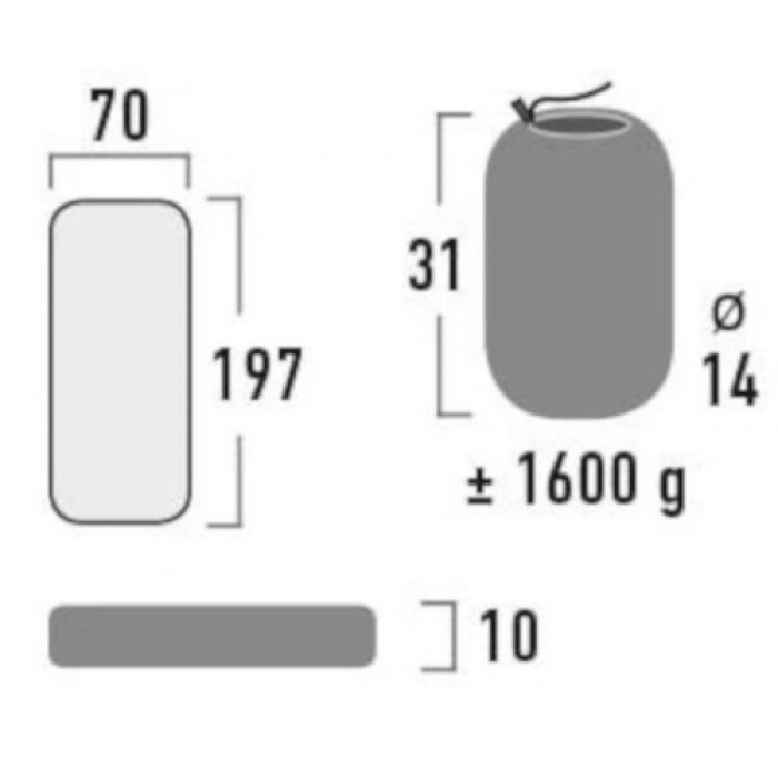 luchtbed Denver 1-persoons 197 x 70 cm PVC geel luchtbed Denver 1-persoons 197 x 70 cm PVC geel
