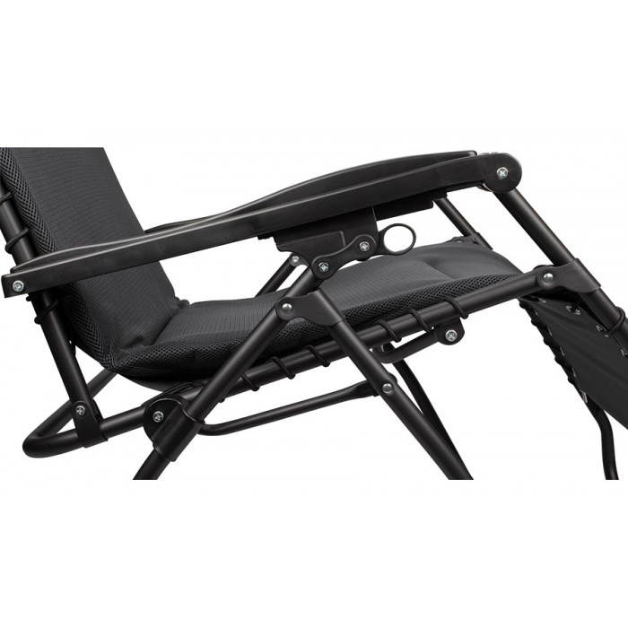 Abbey campingstoel Chaise Longue 90 x 75 x 112 cm zwart Abbey campingstoel Chaise Longue 90 x 75 x 112 cm zwart