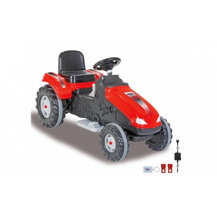 Jamara tractor Ride On Big Wheel 12 V junior 114 x 53 cm rood Jamara tractor Ride On Big Wheel 12 V junior 114 x 53 cm rood