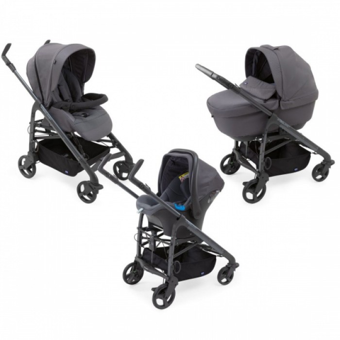 Chicco kinderwagen Trio Love Up 95 cm polyester grijs 3-delig Chicco kinderwagen Trio Love Up 95 cm polyester grijs 3-delig
