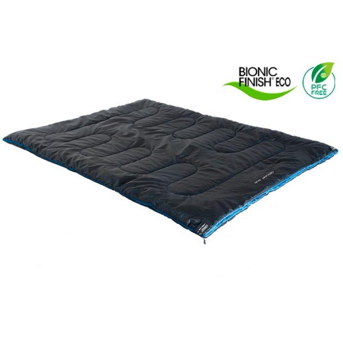 slaapzak Ceduna Duo polyester 200 x 150 cm zwart/blauw slaapzak Ceduna Duo polyester 200 x 150 cm zwart/blauw