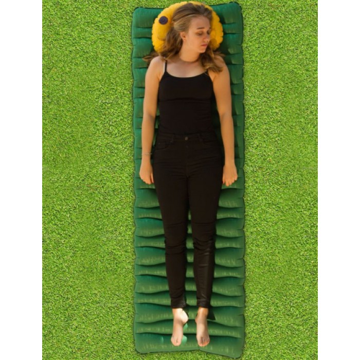 slaapmat Explorer 198 x 66 cm polyurethaan groen 3-delig slaapmat Explorer 198 x 66 cm polyurethaan groen 3-delig
