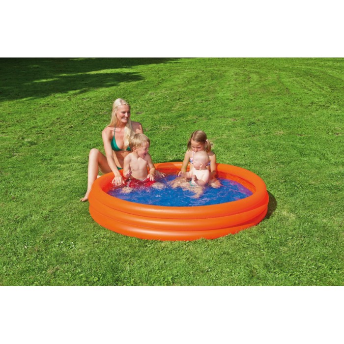 opblaaszwembad junior 100 x 30 cm rood/blauw opblaaszwembad junior 100 x 30 cm rood/blauw