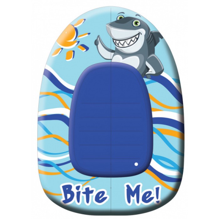 opblaasboot Shark junior 102 x 69 cm vinyl blauw/geel/wit opblaasboot Shark junior 102 x 69 cm vinyl blauw/geel/wit
