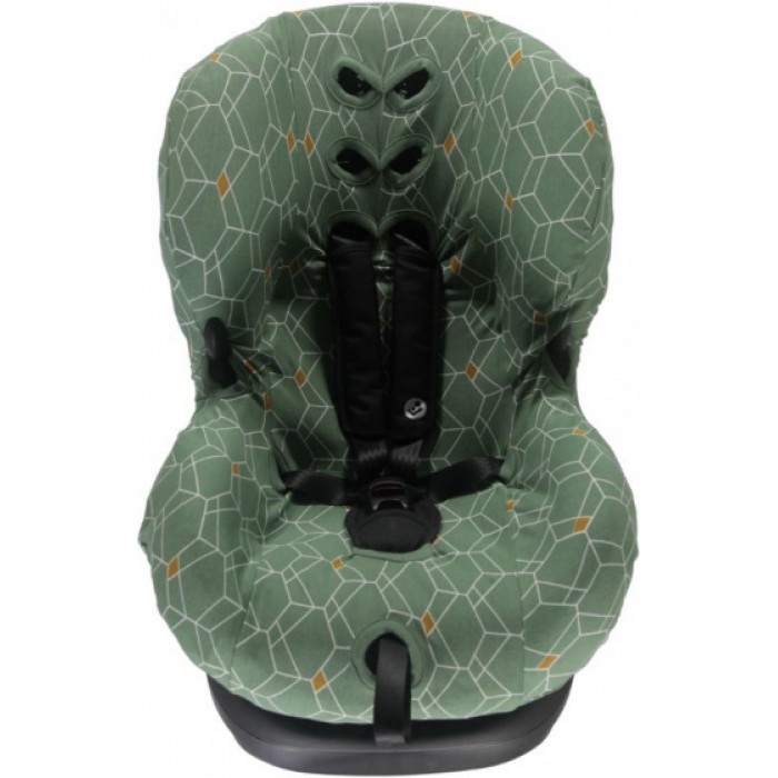 Briljant Baby autostoelhoes 1+ Deco junior katoen groen Briljant Baby autostoelhoes 1+ Deco junior katoen groen
