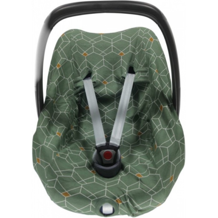 Briljant Baby autostoelhoes 0+ Deco junior katoen groen Briljant Baby autostoelhoes 0+ Deco junior katoen groen