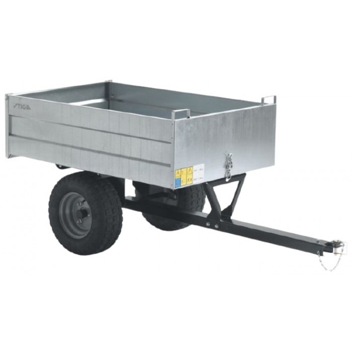 aanhangwagen Pro 170 x 75 cm staal zilver/zwart aanhangwagen Pro 170 x 75 cm staal zilver/zwart